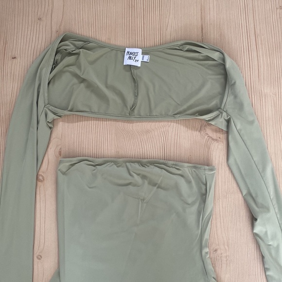 Princess Polly Moran 2 Piece Bolero Top Sage. Too small and worn once - Picture 2 of 5